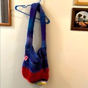 New, Handmade, Colorful Crocheted Shoulder Bag